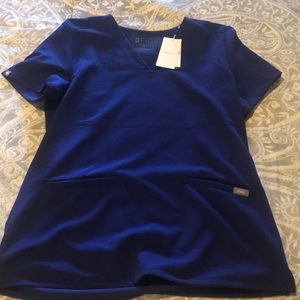 Figs scrub top NWT royal blue